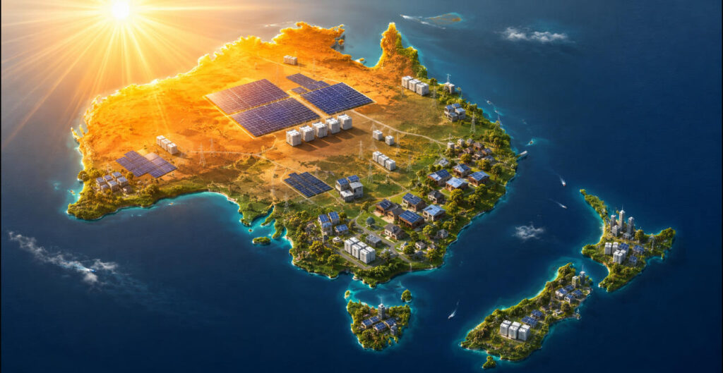 Peak Sun Hours Australia and New Zealand solar energy map