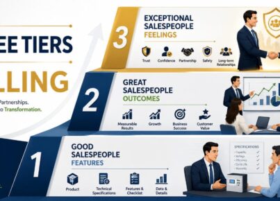 The Three Tiers of Selling: Features, Outcomes and Feelings